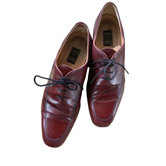 French Shriner Sterling Men Oxford Shoes Size 9.5D Oxford Burgundy-Merlot SHARP main image 5
